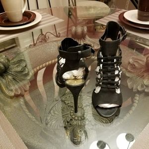 Black strappy sandals